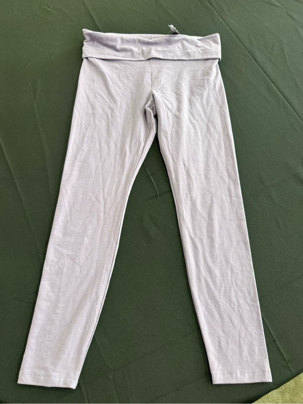 Light Lavender Fold-Over Waist Leggings